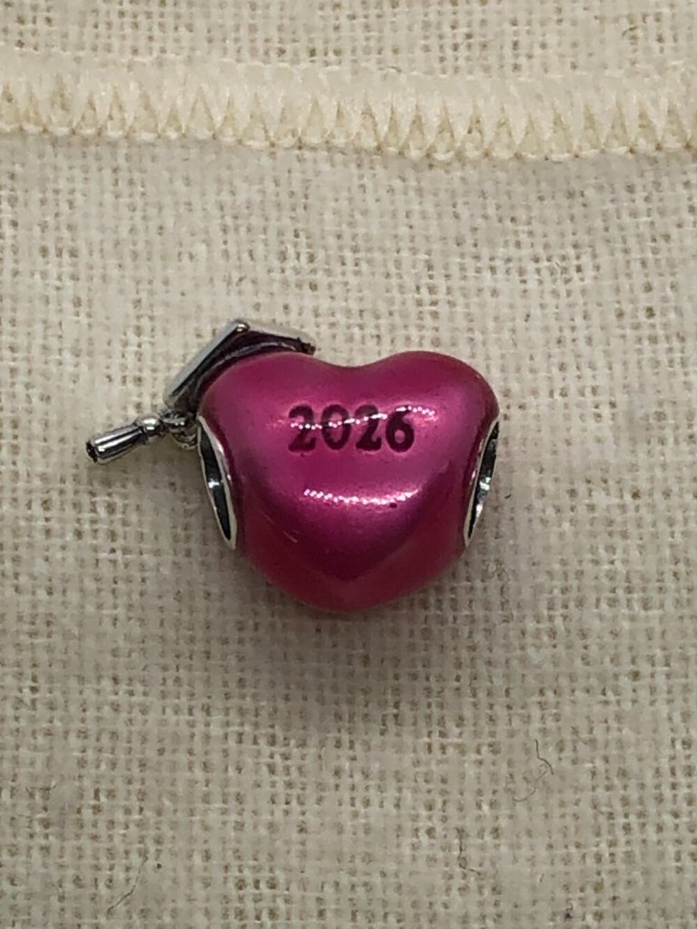 ✨🔥Pandora Graduation 2026 Pink Heart Charm
